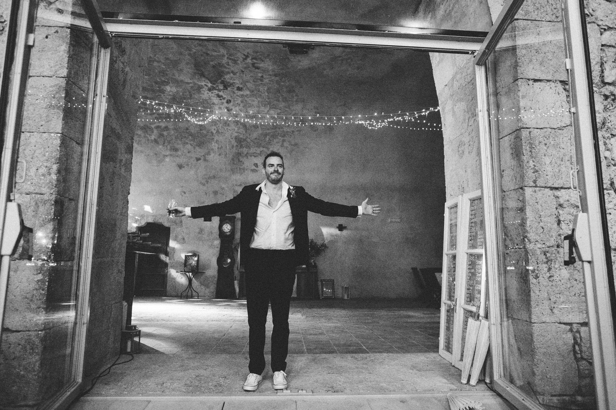 groom party time french wedding