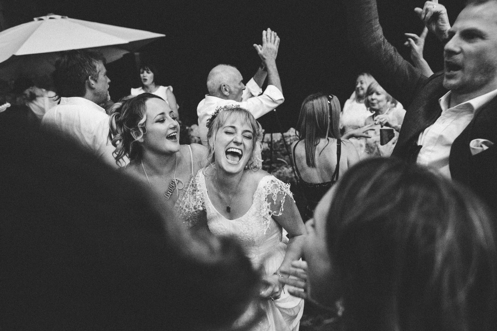 bride and bridemaids party time french wedding