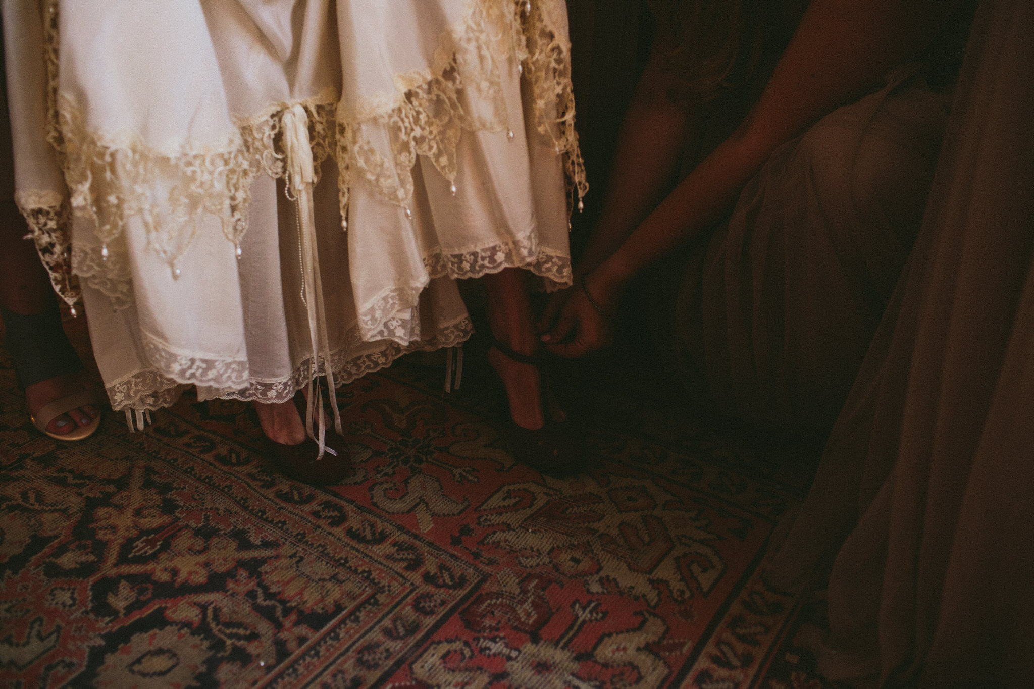 brides and bridesmaids shoes french wedding