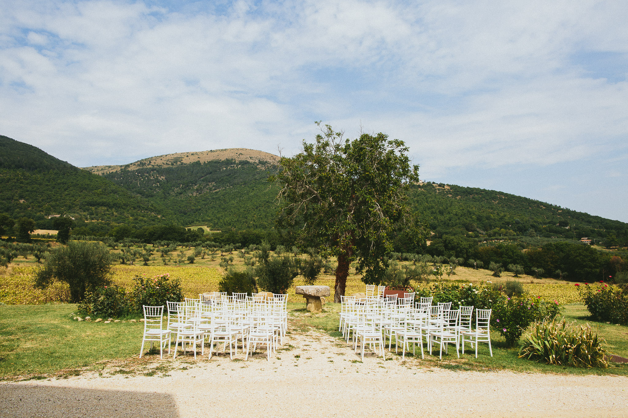Perugia Italy wedding aisle