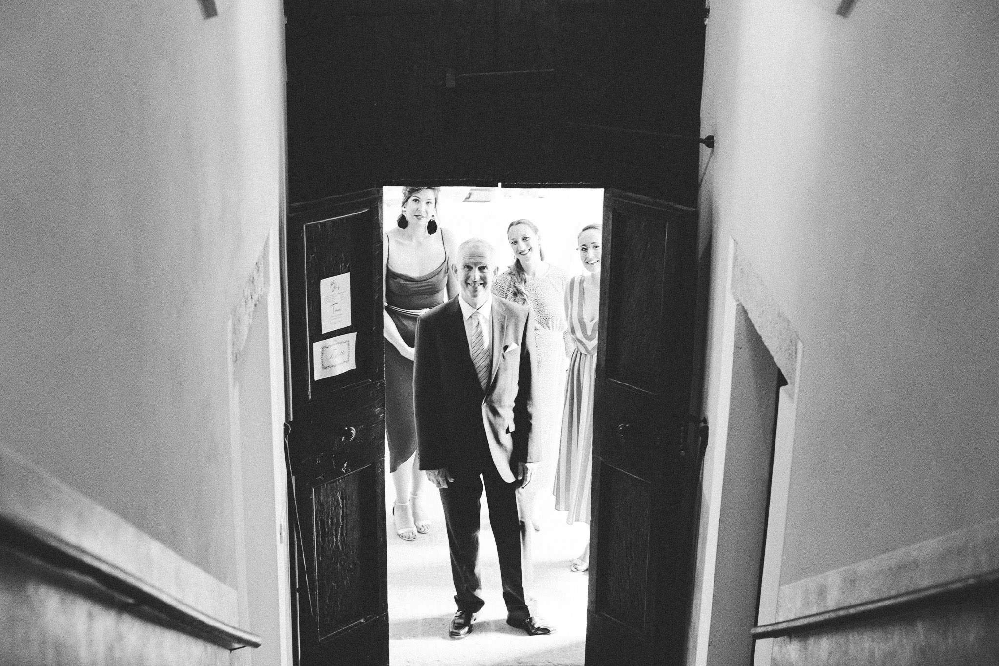 Perugia Italy wedding brides father