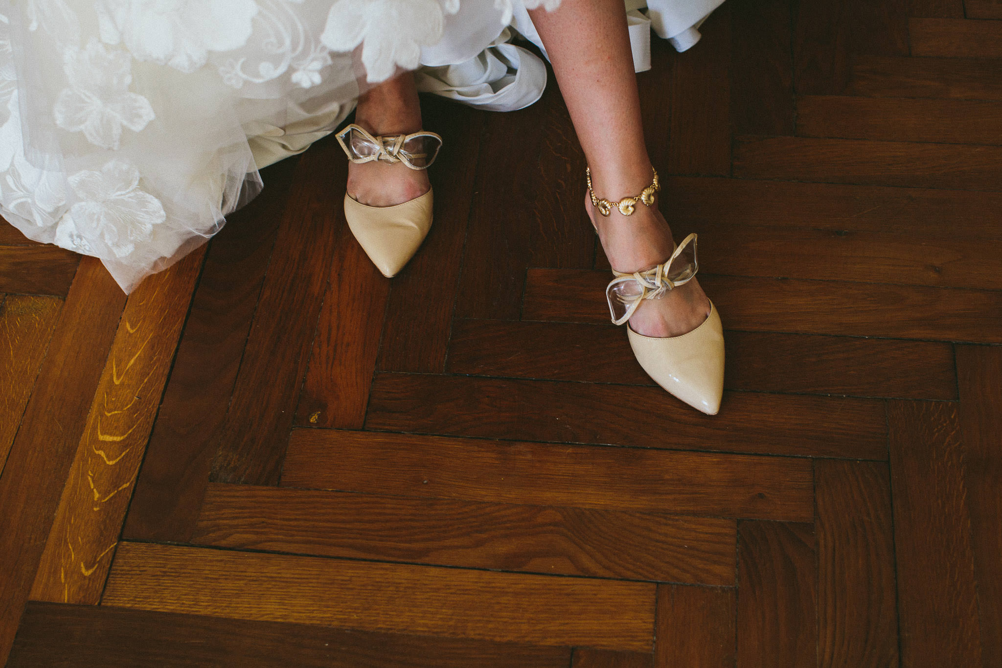 American destination wedding in France wedding shoes