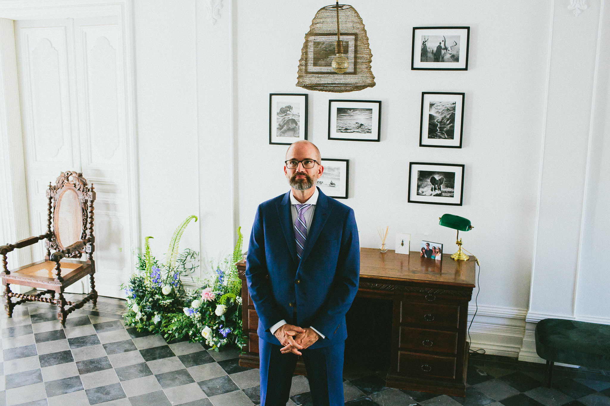 American destination wedding in France father of the bride