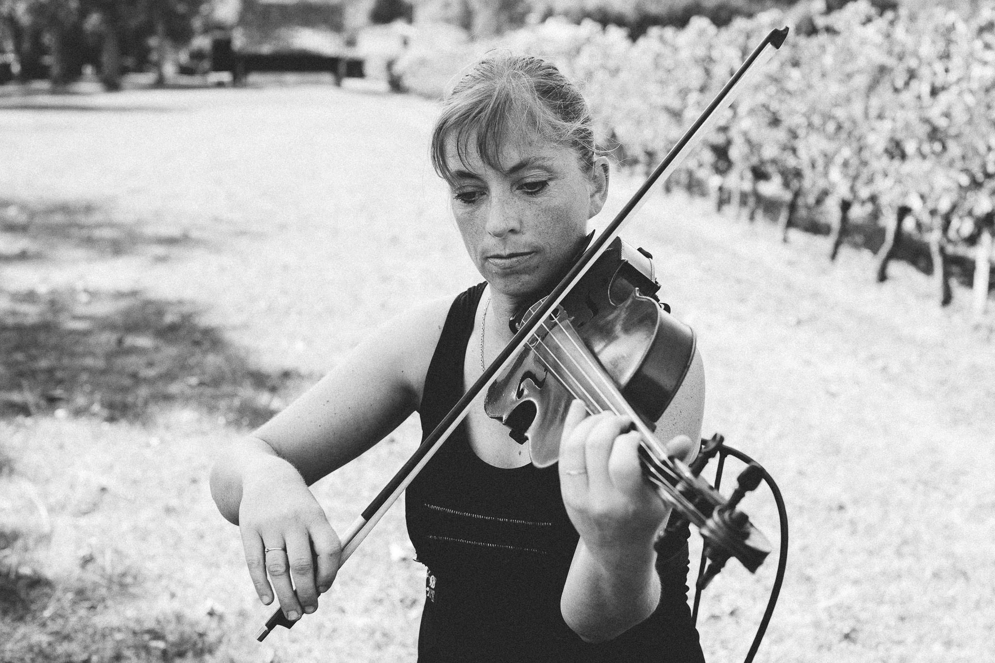 American destination wedding in France violin 