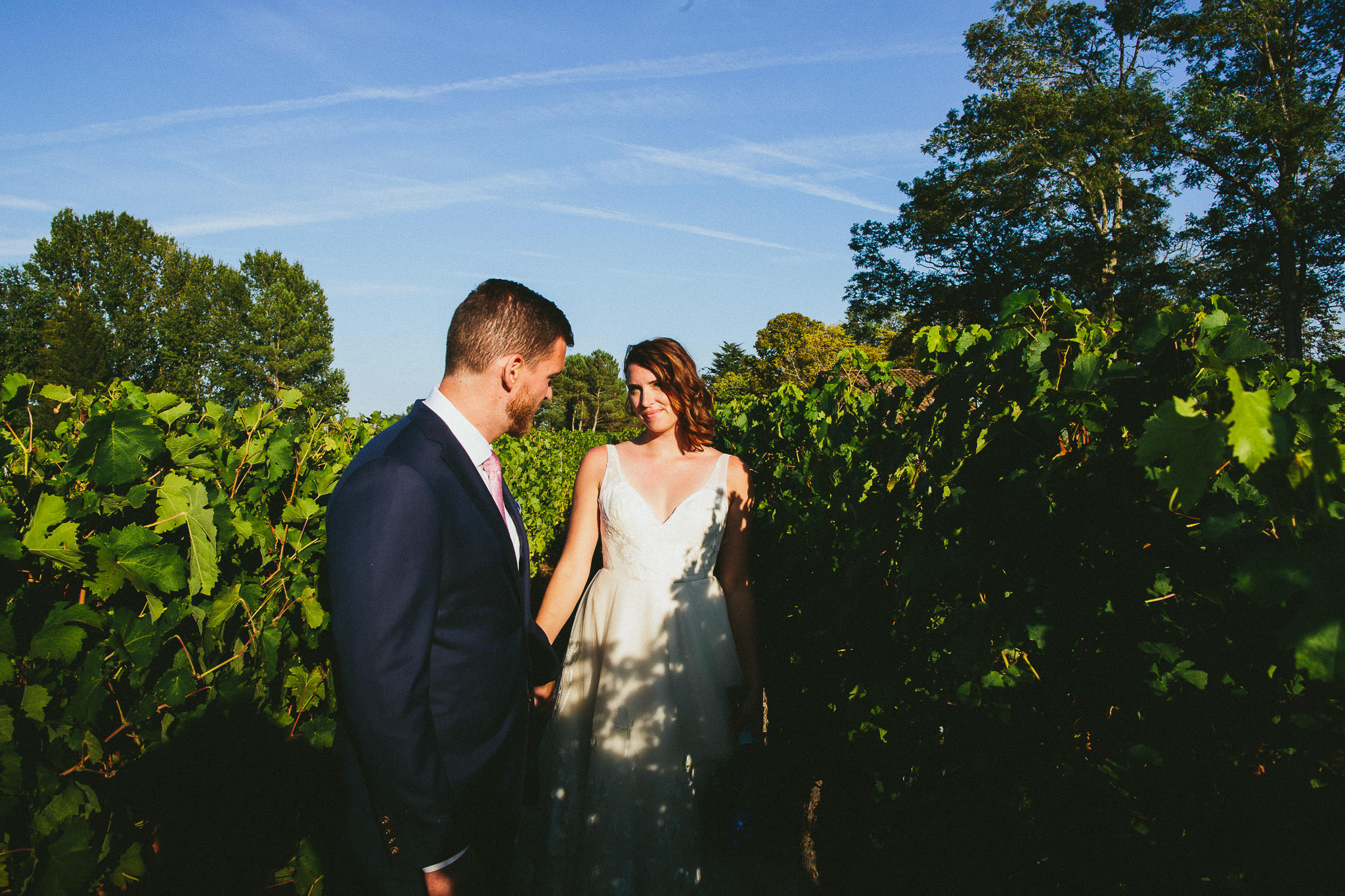 American destination wedding in France photoshoot in vines