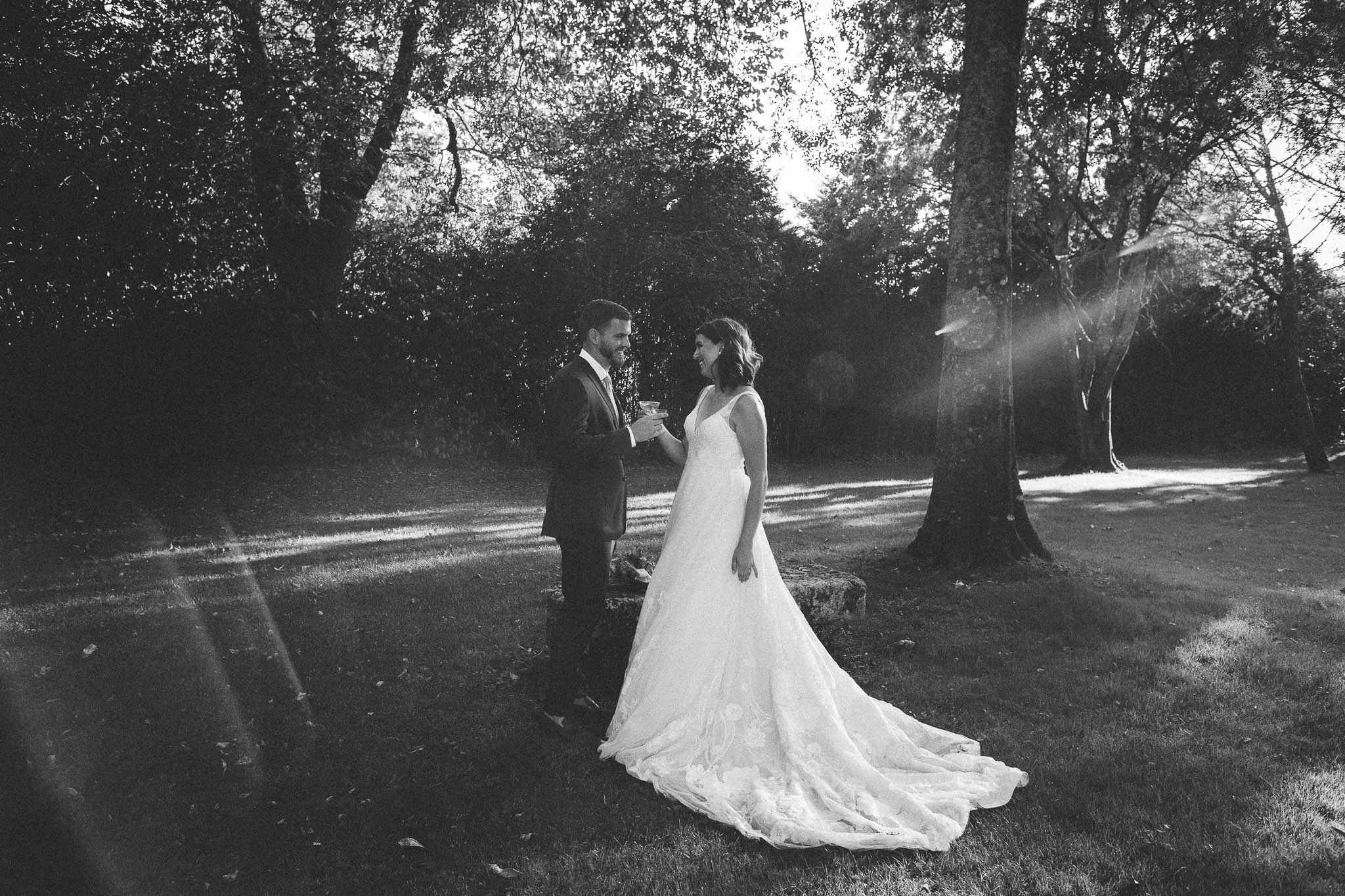 American destination wedding in France cheers