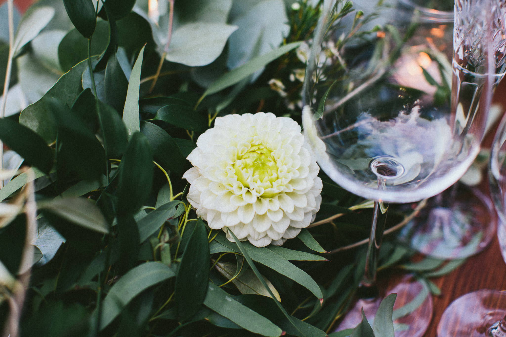 American destination wedding in France wedding table flowers