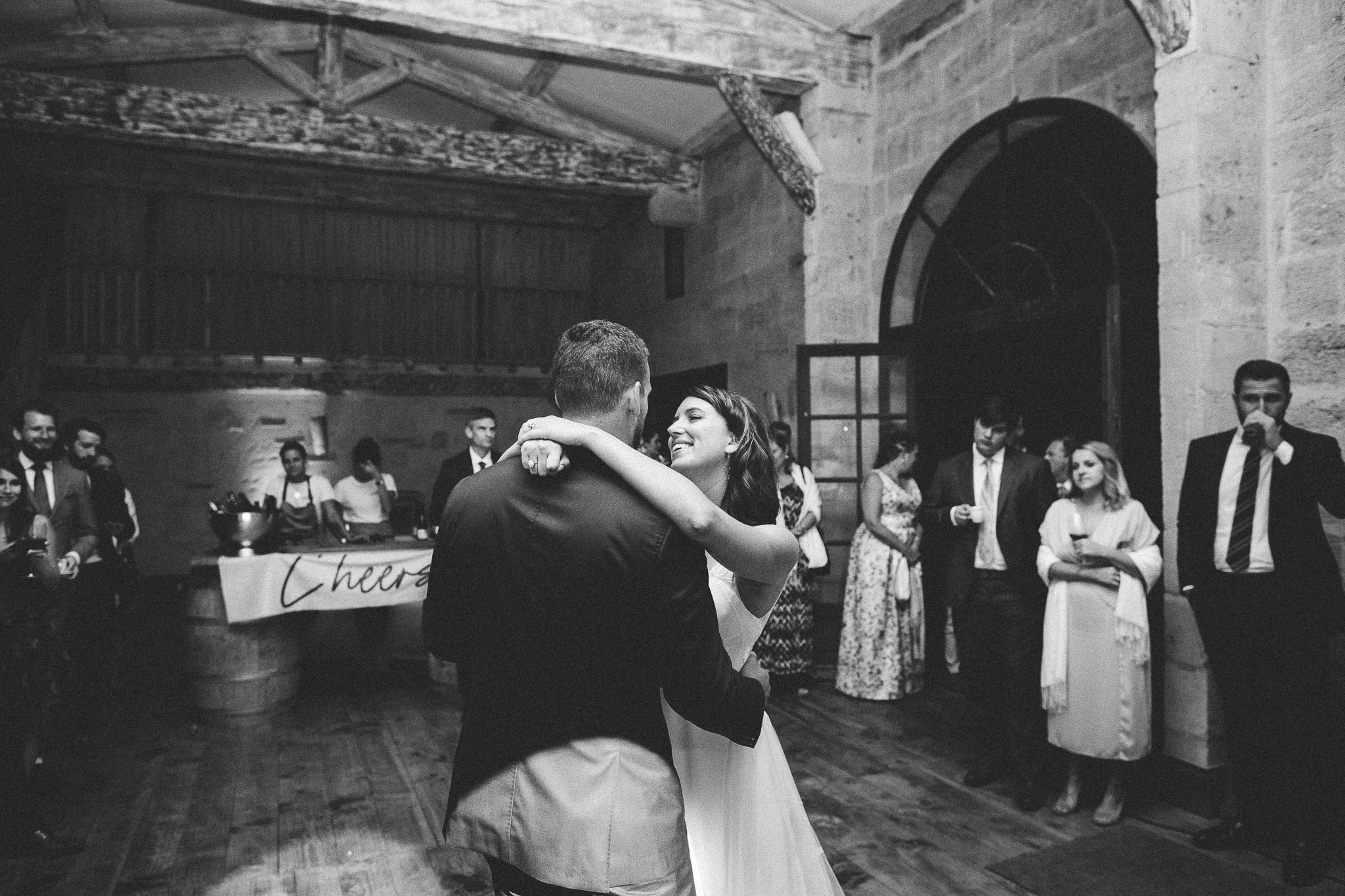 American destination wedding in France first danse