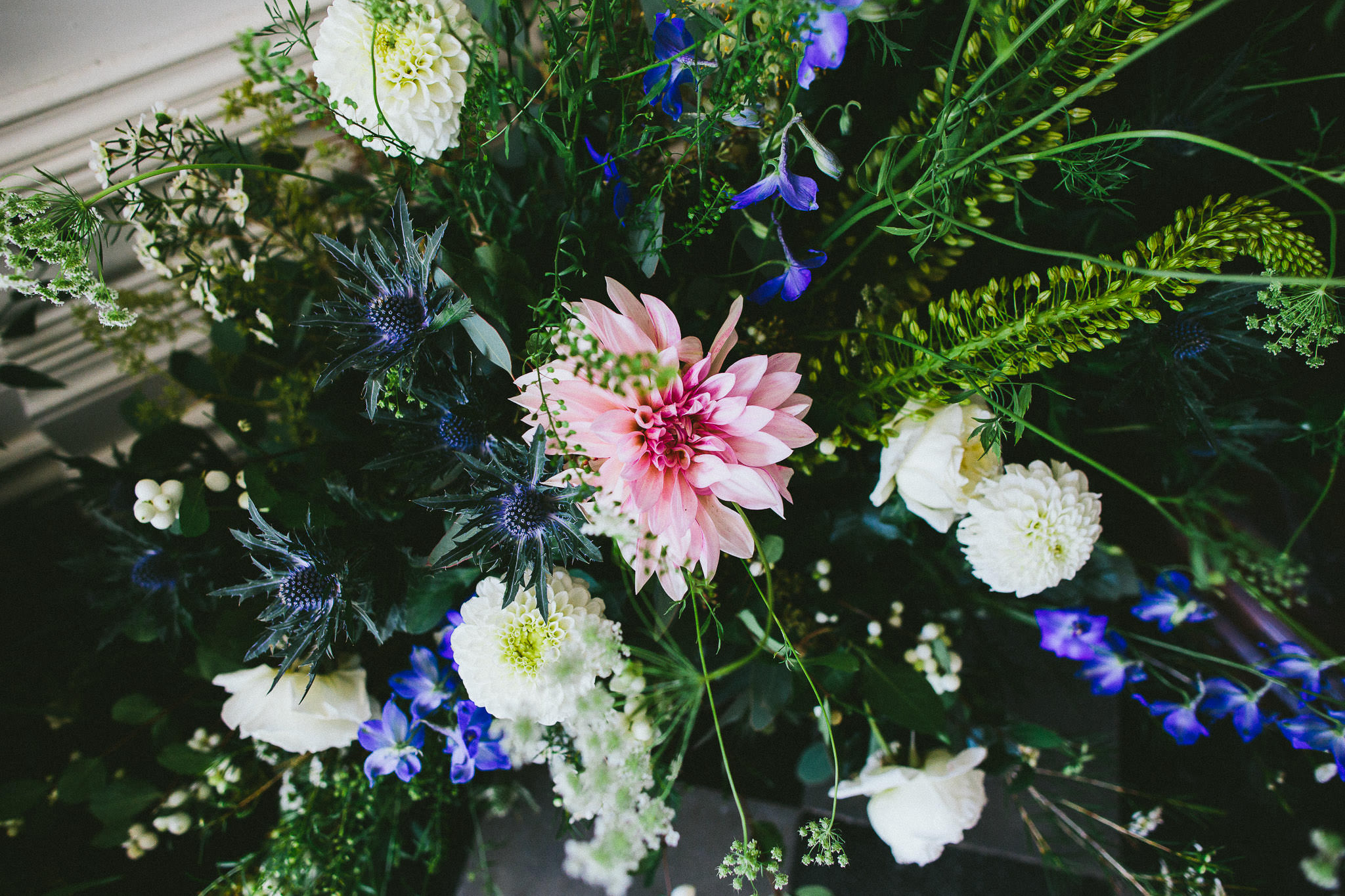 American destination wedding in France flowers