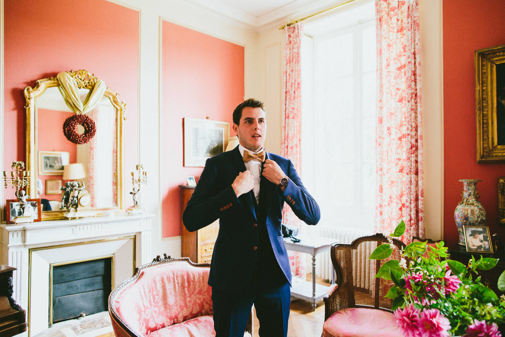 French British wedding groom suit