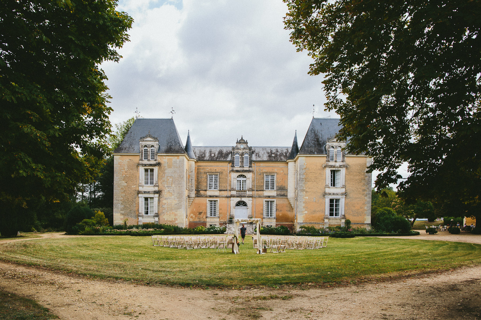 French British wedding castle