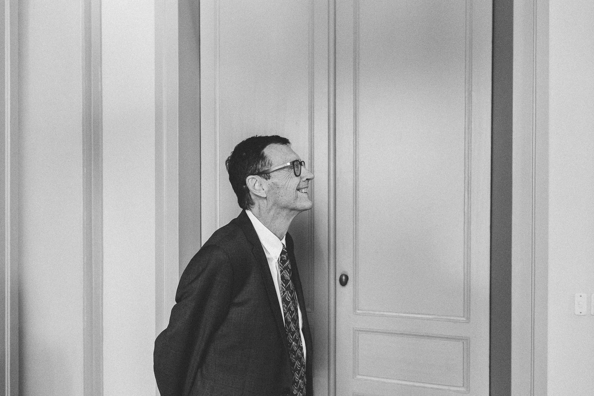 father of the bride smiling