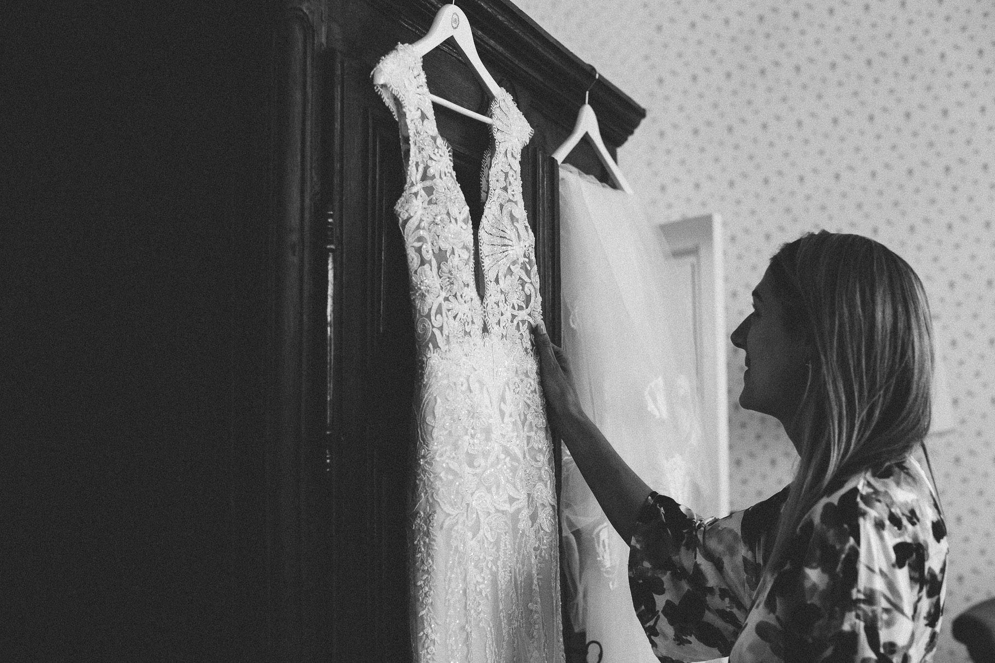 bride and wedding dress