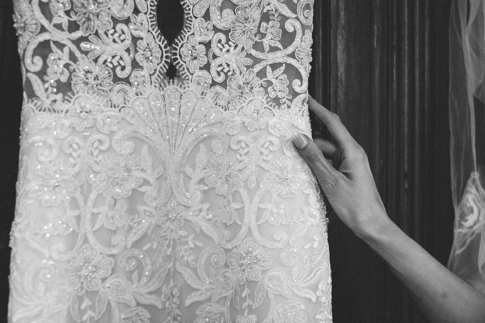wedding dress bride detail