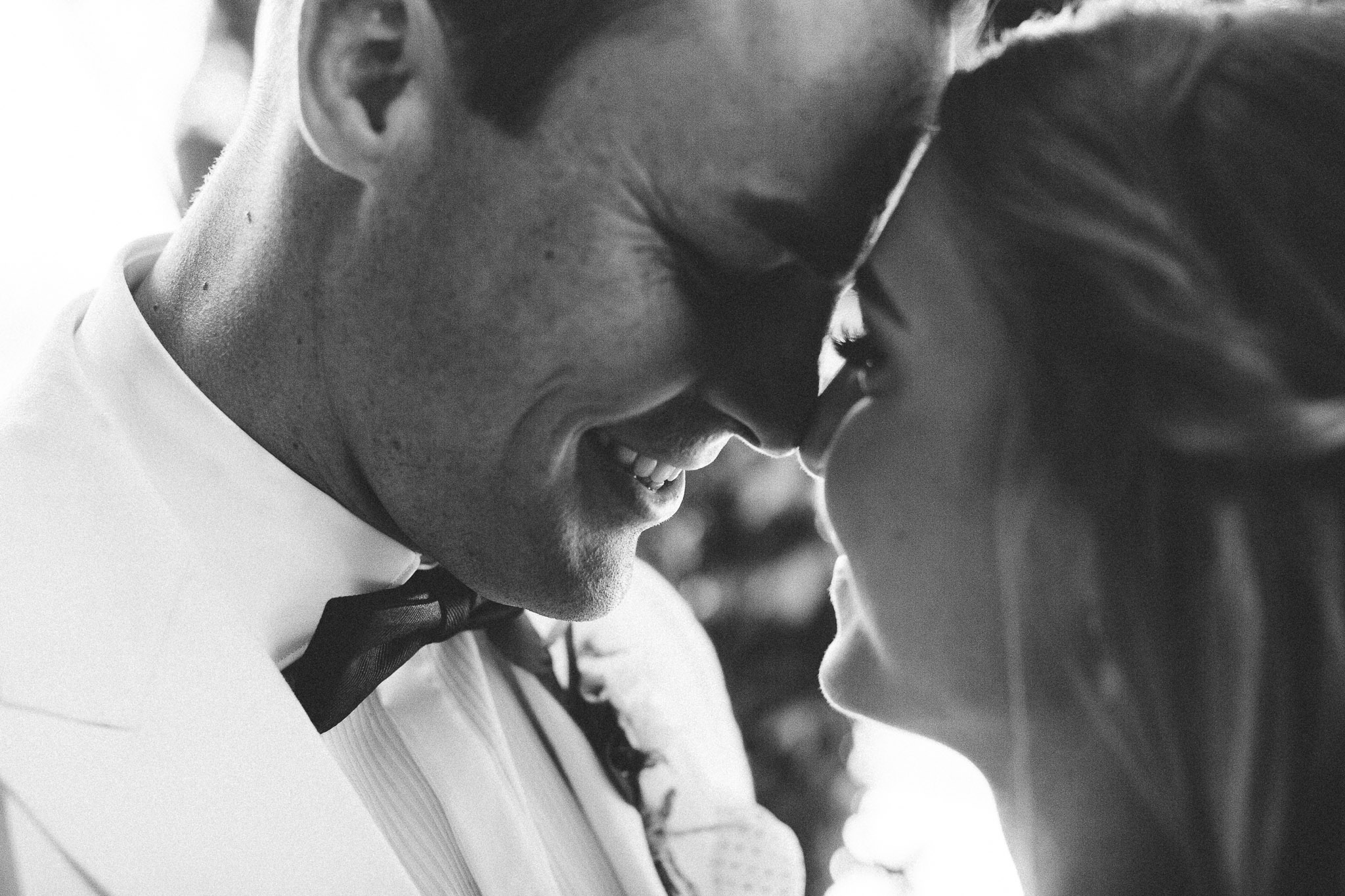 happy bride and groom