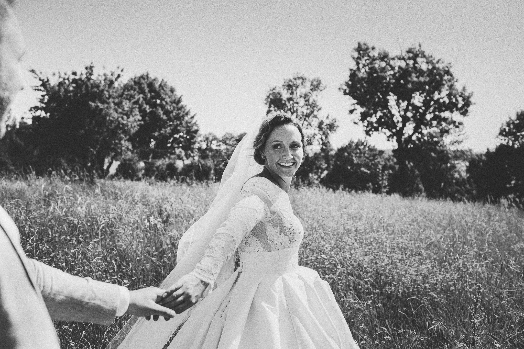 Fields of joy Bride and her groom 