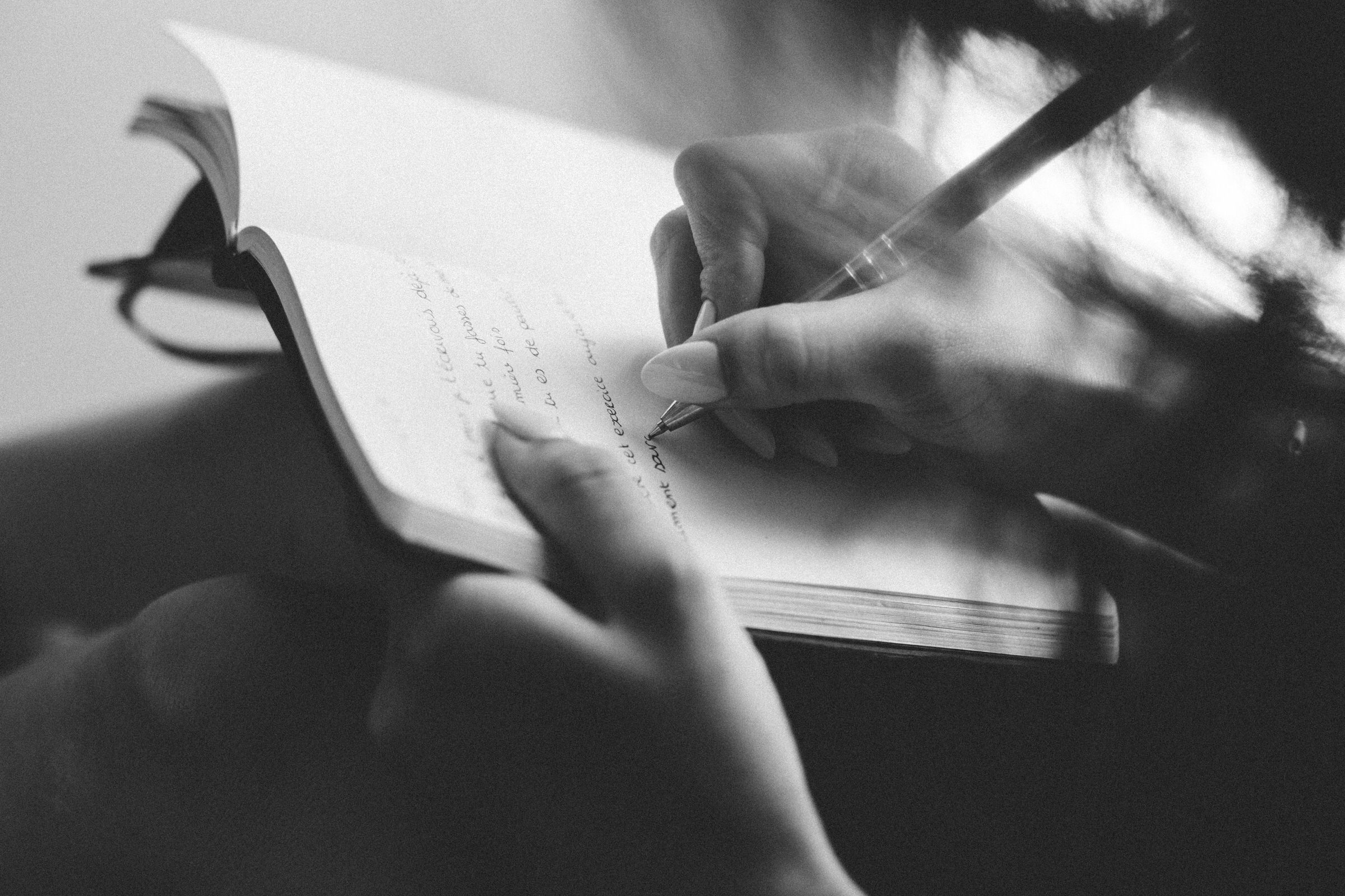 bride writing vows Classy french wedding