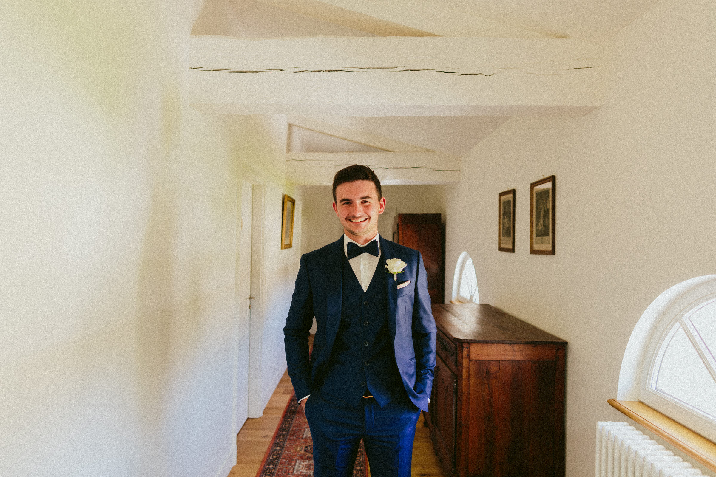 portrait of the groom Classy french wedding