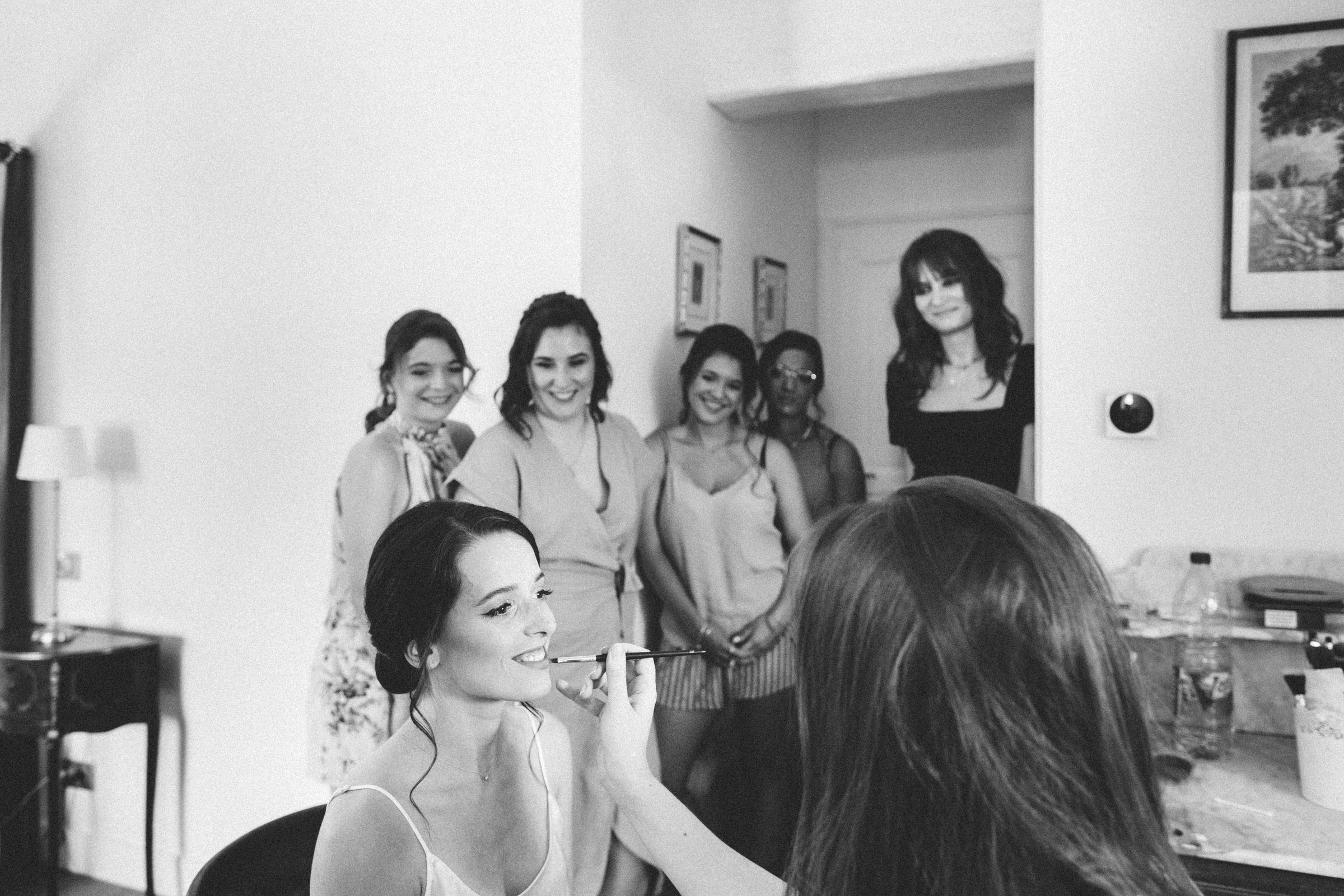 makeup bride and bridesmaid Classy french wedding