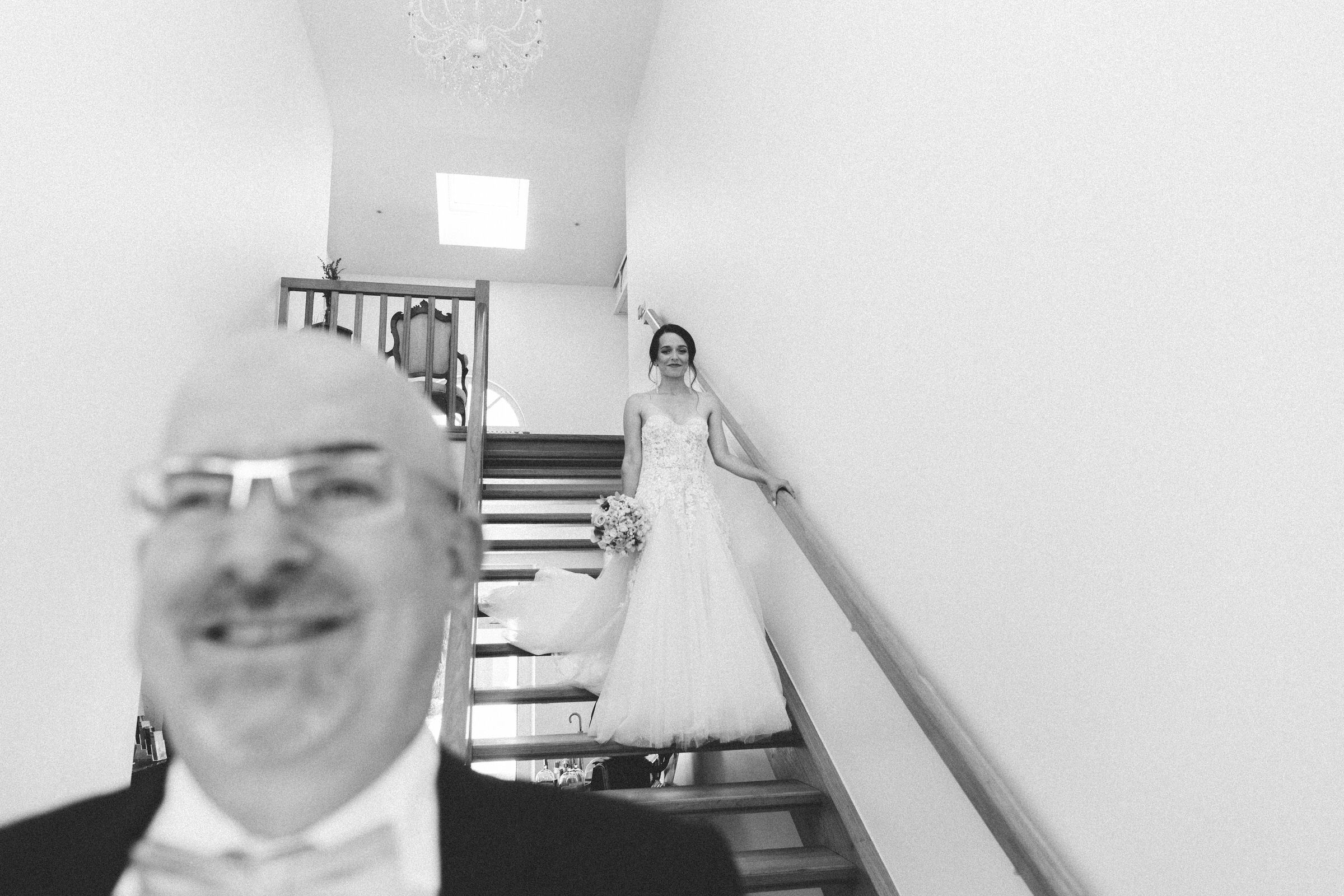 first look father of the bride Classy french wedding