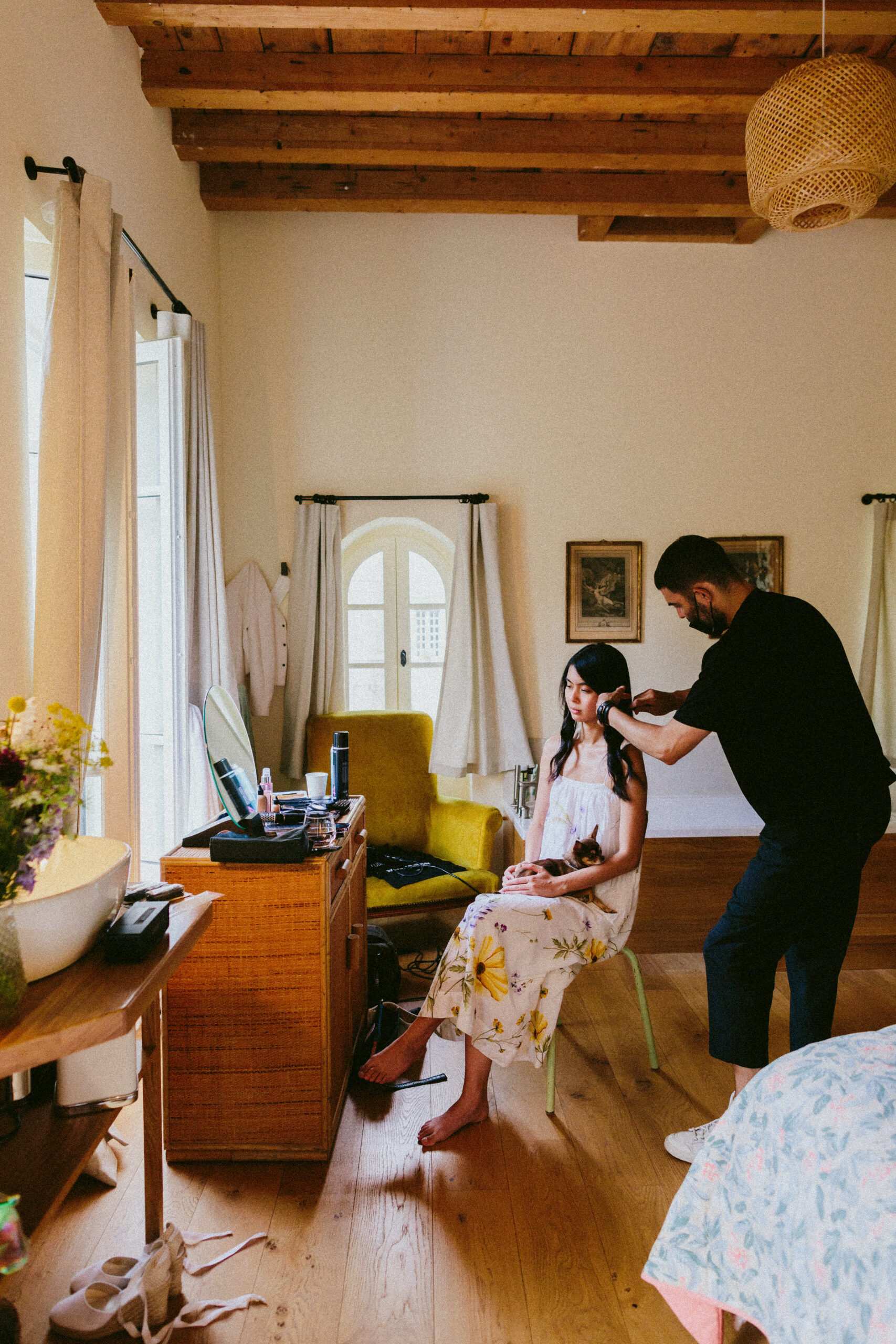 Hair stylist French Domain Wedding