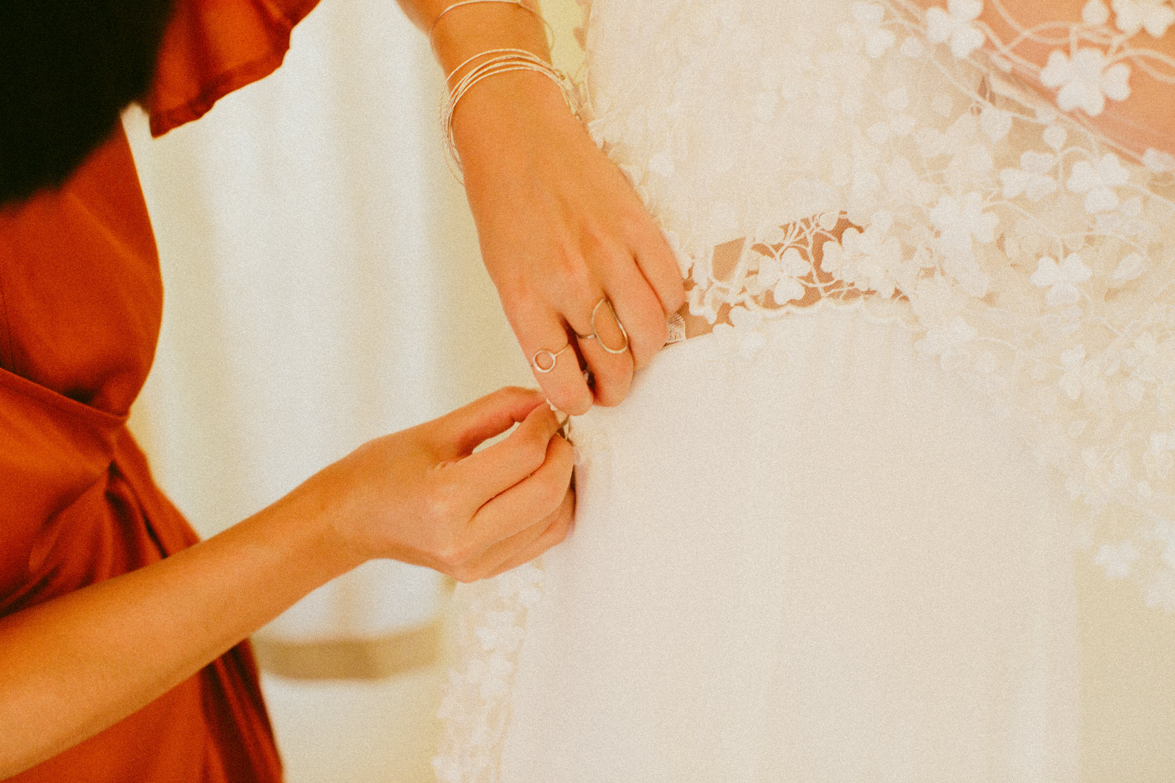 brides dress details French Domain Wedding