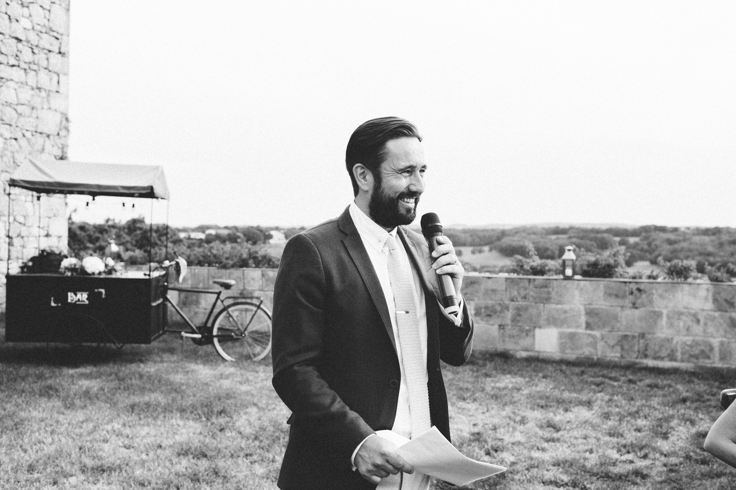 best man speech Castelnau des Fieumarcon french village wedding