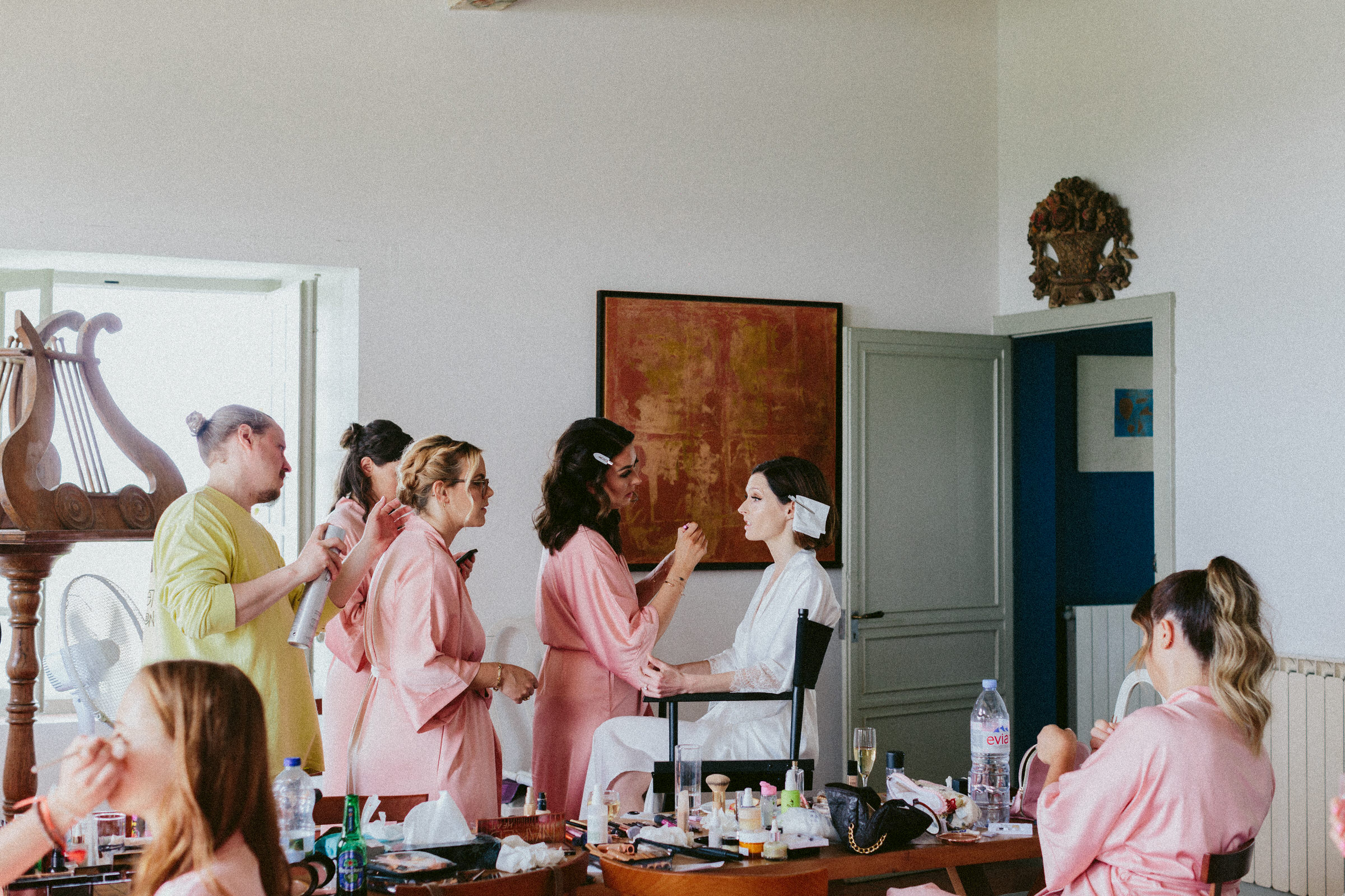 bride makeup Castelnau des Fieumarcon french village wedding