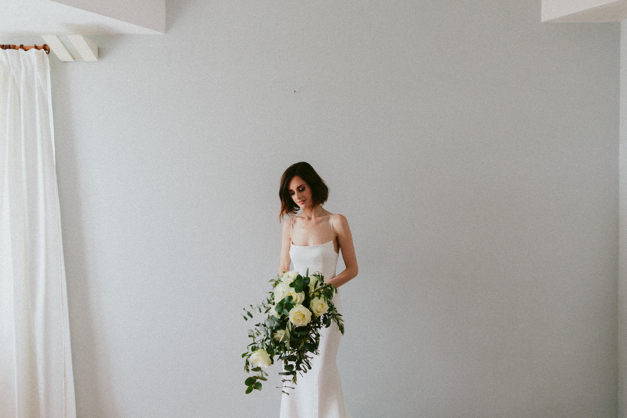 beautiful bride portrait Castelnau des Fieumarcon french village wedding
