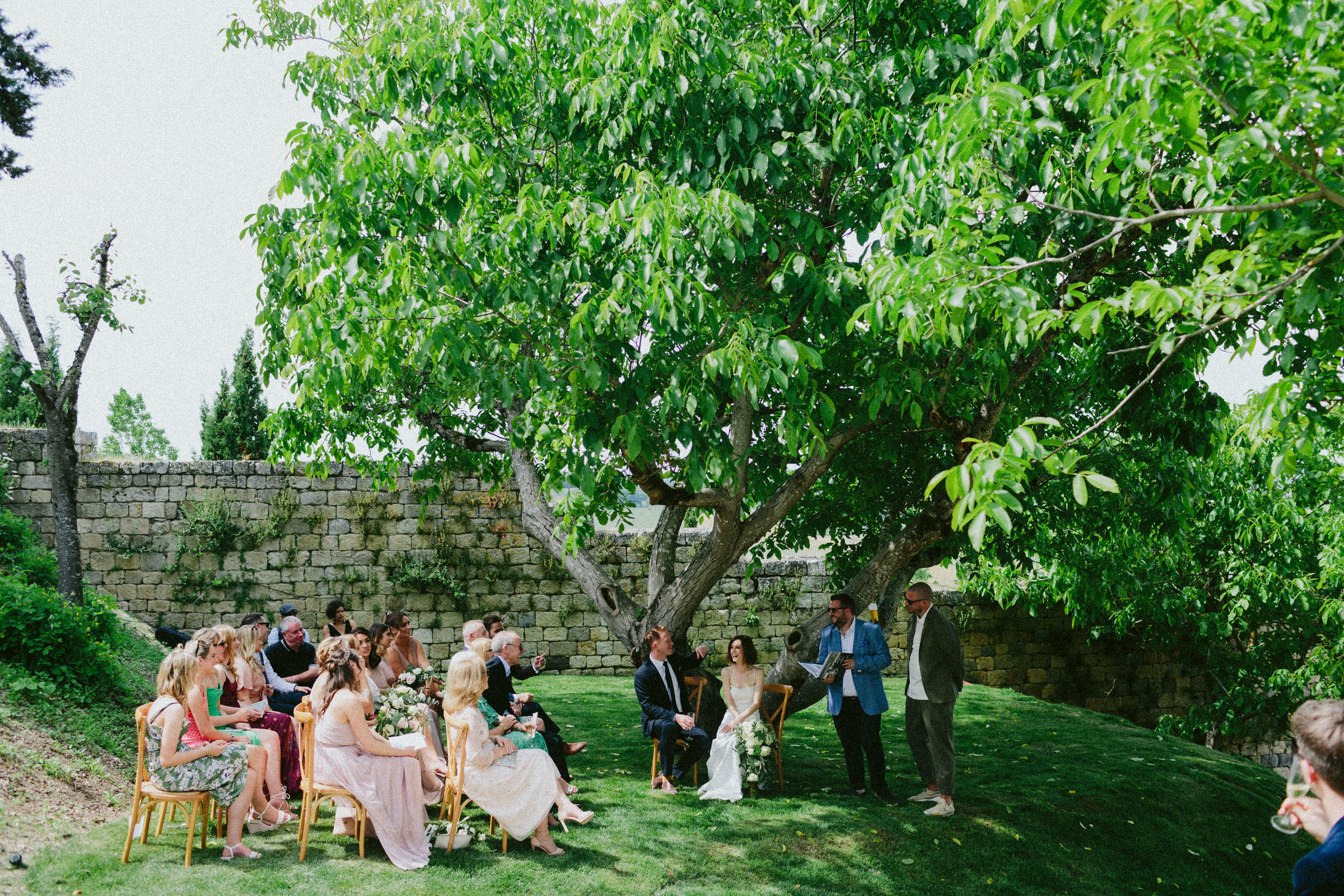 wedding ceremony Castelnau des Fieumarcon french village wedding